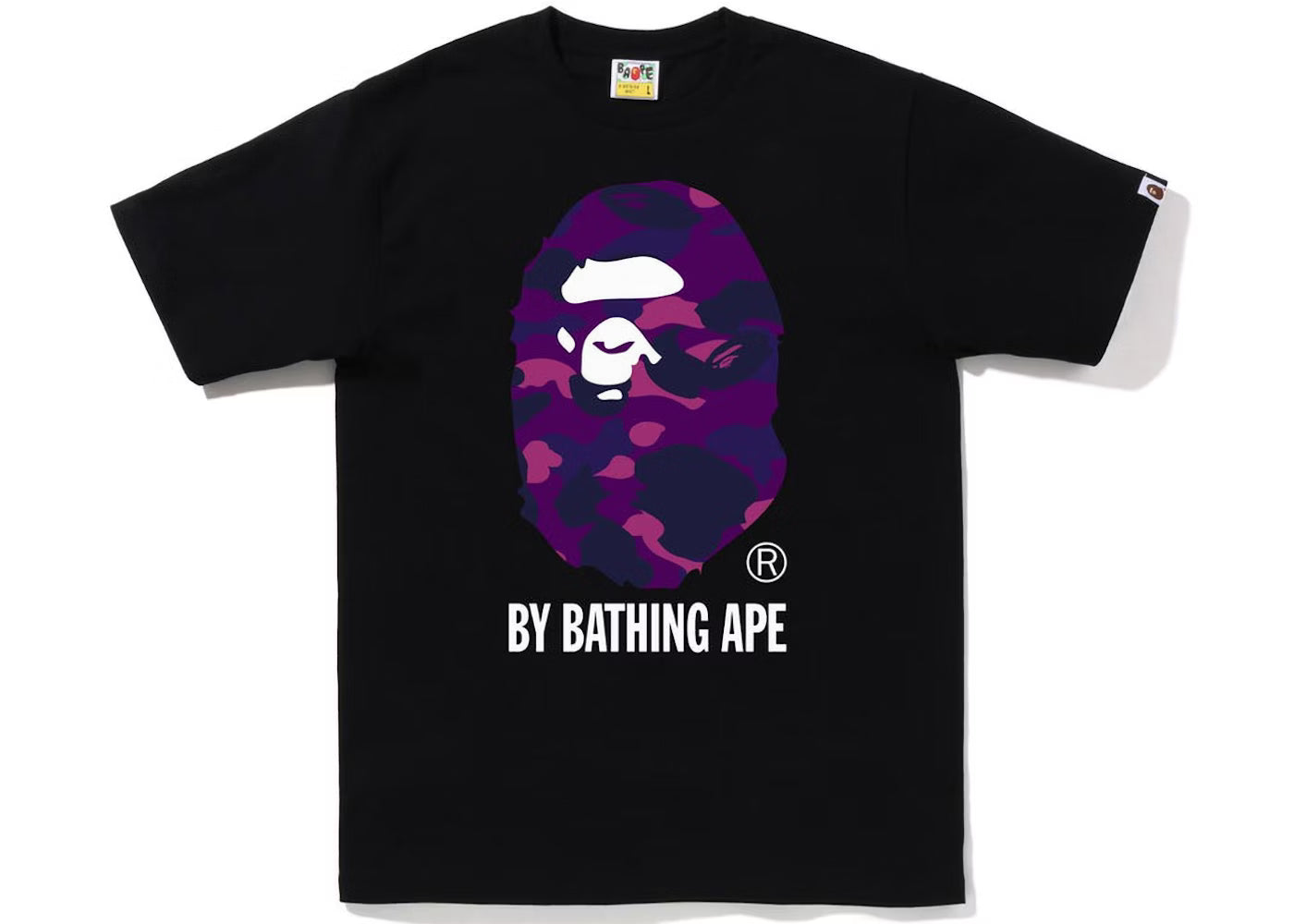 Bape Big Head Purple Black Tee