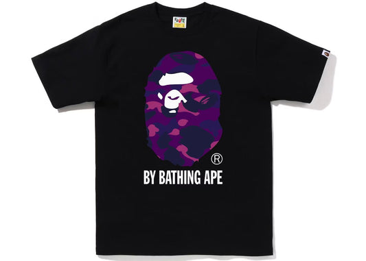 Bape Big Head Purple Black Tee