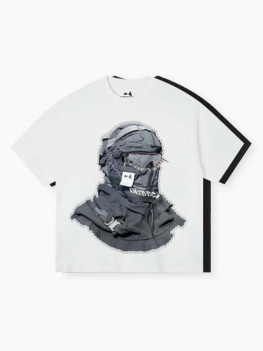 BOUNCE BACK© Black Shattered Collage Face Mask T-shirt