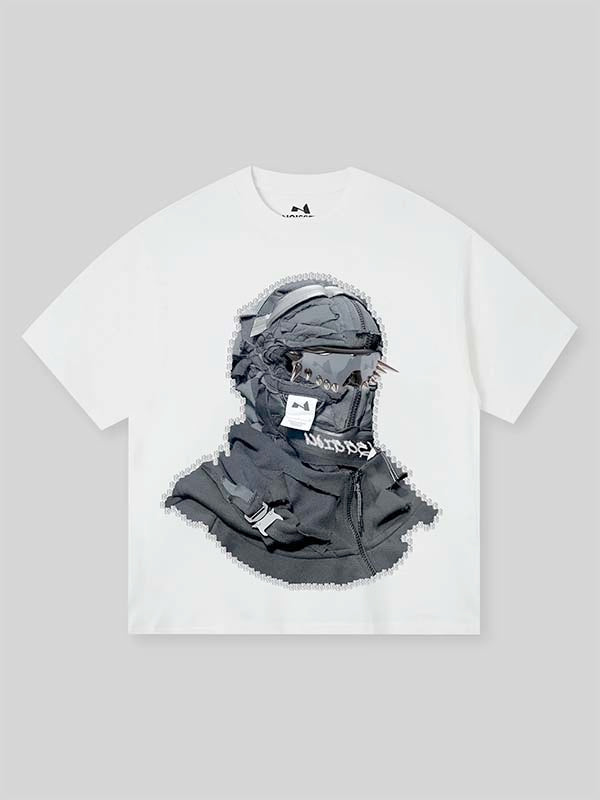 BOUNCE BACK© Black Shattered Collage Face Mask T-shirt