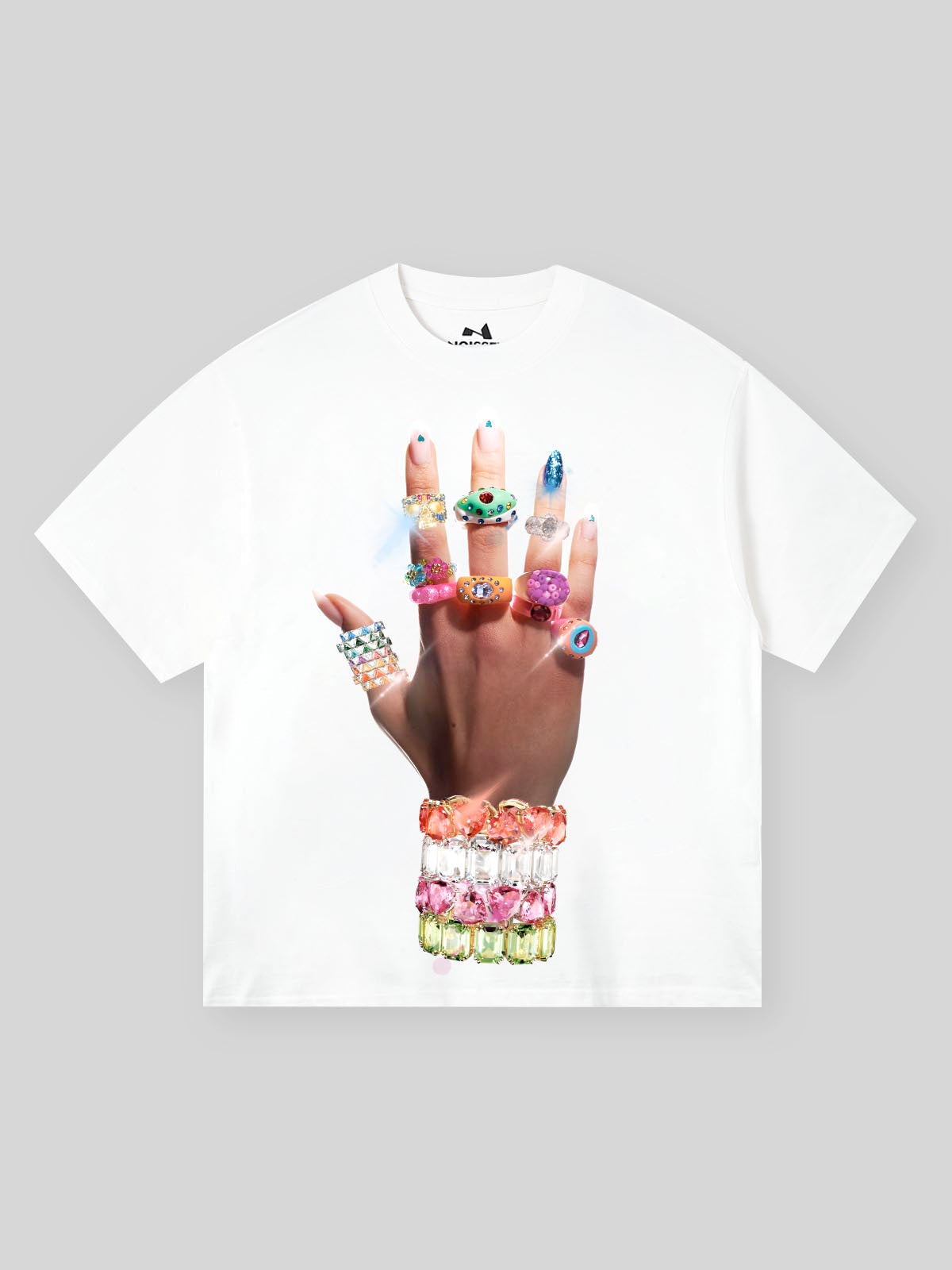 BOUNCE BACK© Colorful Art Bracelet and Ring T-shirt