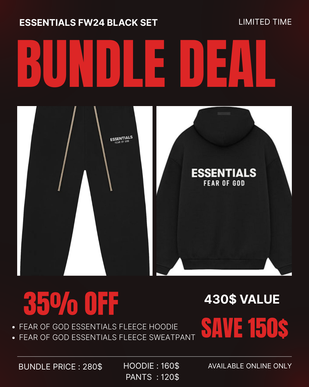 ESSENTIAL BUNDLE SET FW24 BLACK