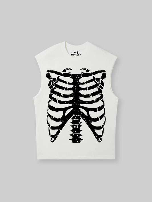 Vintage Skull Print Tank Top
