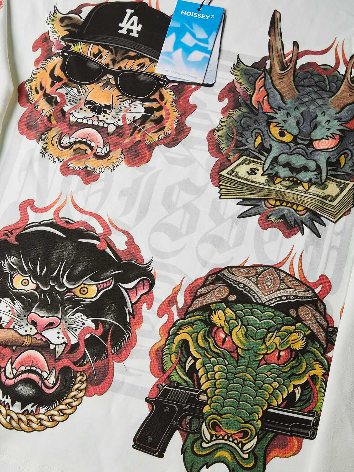 NOISSEY "Tattoo Beast Masters" Sweatshirt - Oversized Heavyweight Graphic Crewneck