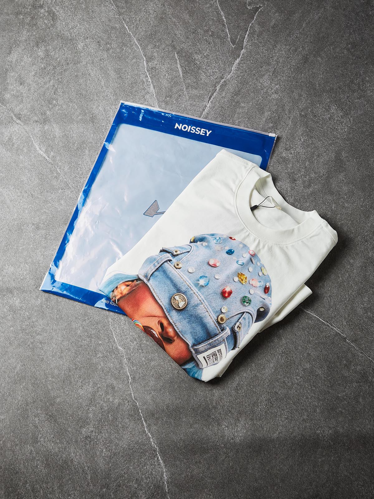 NOISSEY "Lollipop Icon" White Tee - DIY Graphic T-Shirt