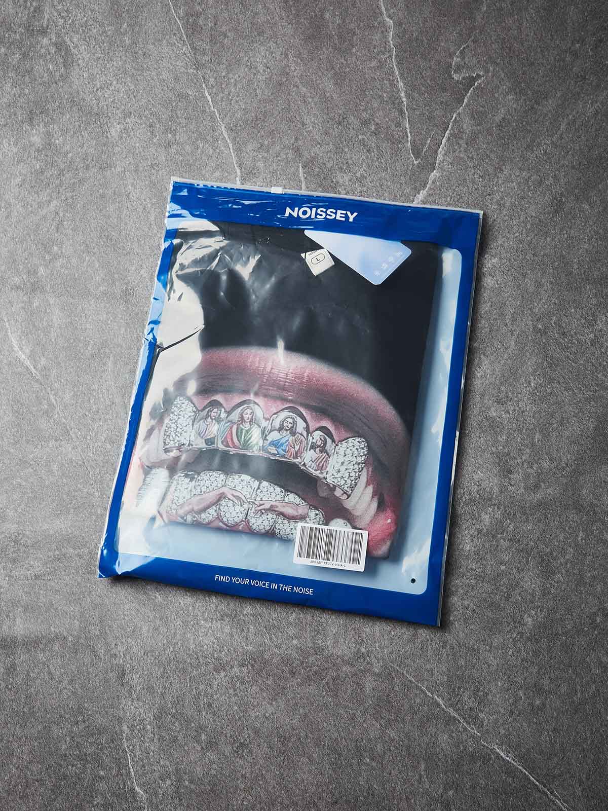 NOISSEY "The Last Supper Grillz" Graphic Tee - Heavyweight Jet Black