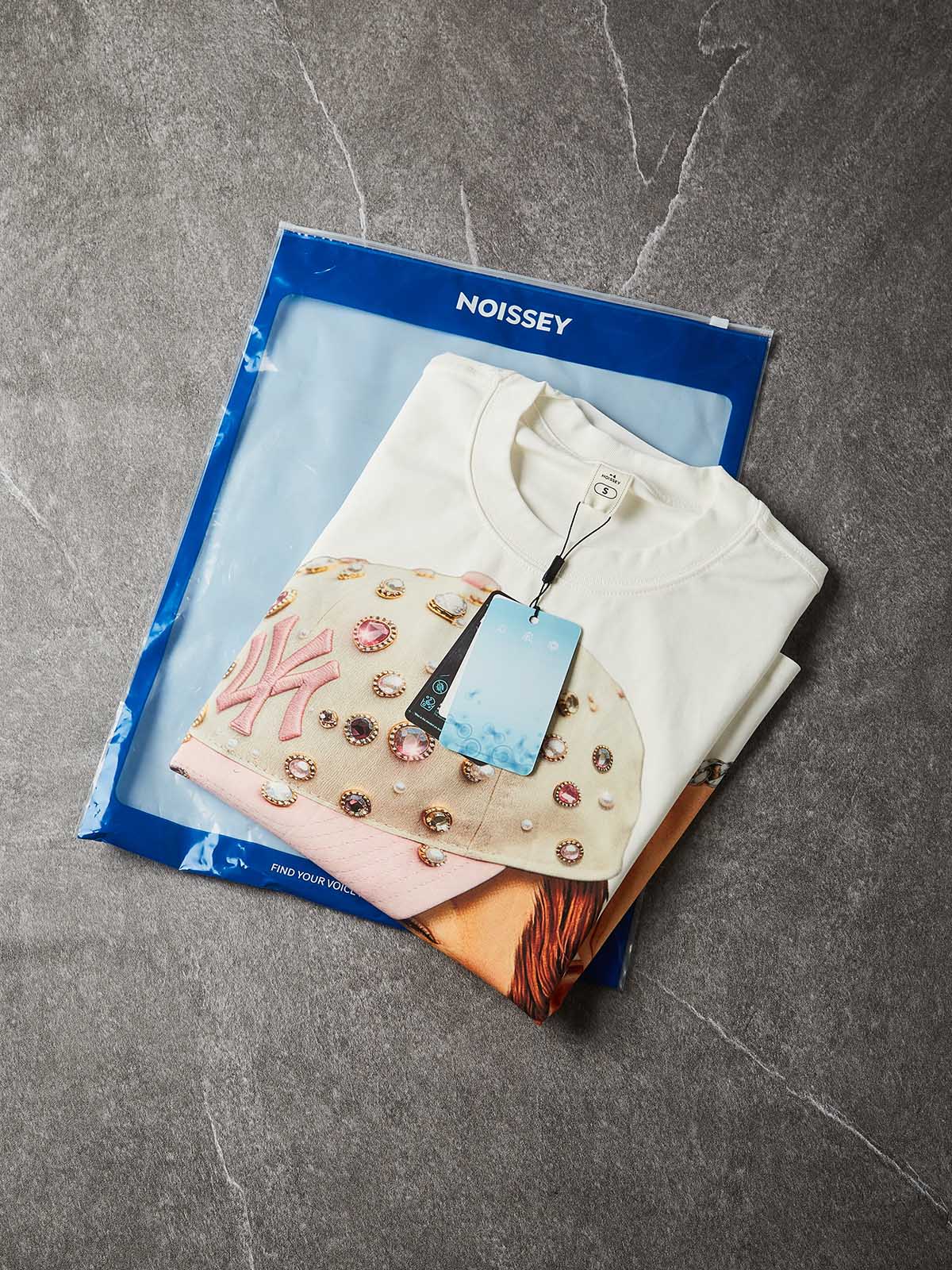 NOISSEY "Lucky Clover Kid" Graphic Long Sleeve - Heavyweight Studio White