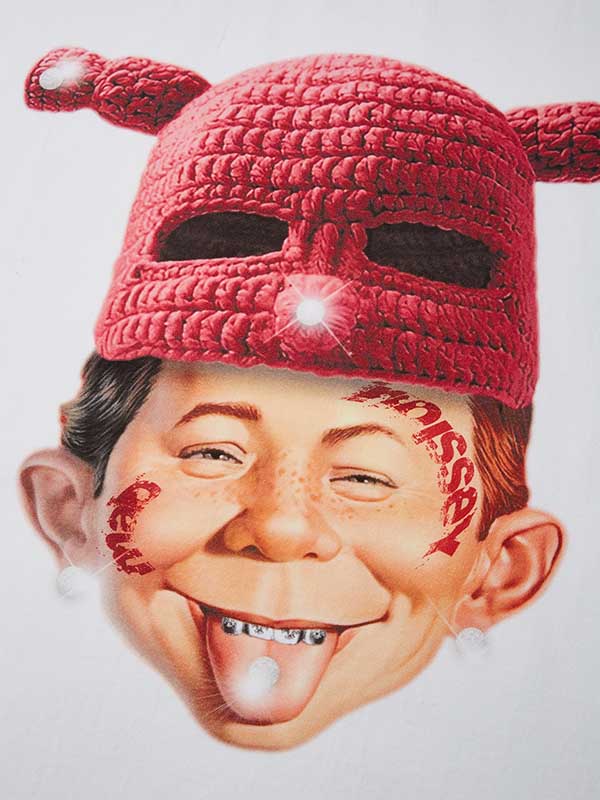 Alfred E. bad boy Knit Hat Graphic print T-shirt