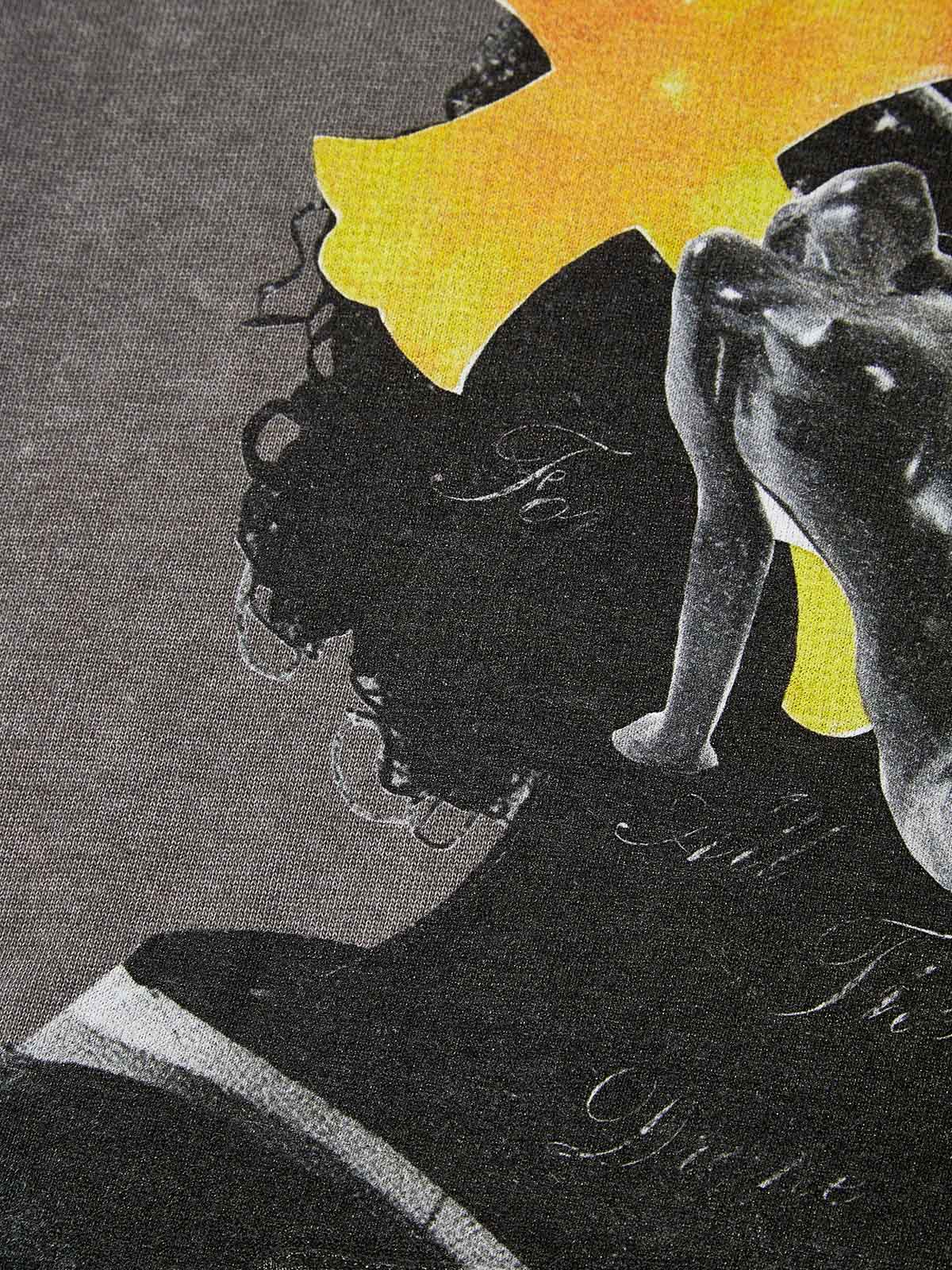 Celebrity Art Cross Collage Print 350g Washed Hoodie