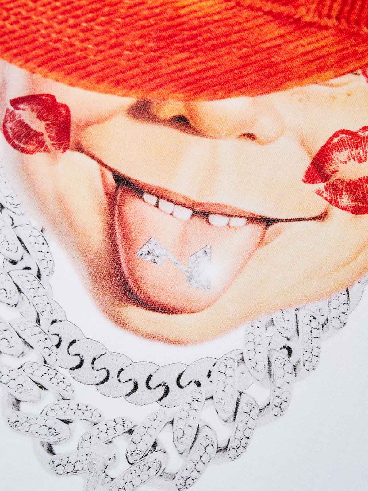 Bad Boy Peaked Cap & Diamond Necklace Print T-Shirt