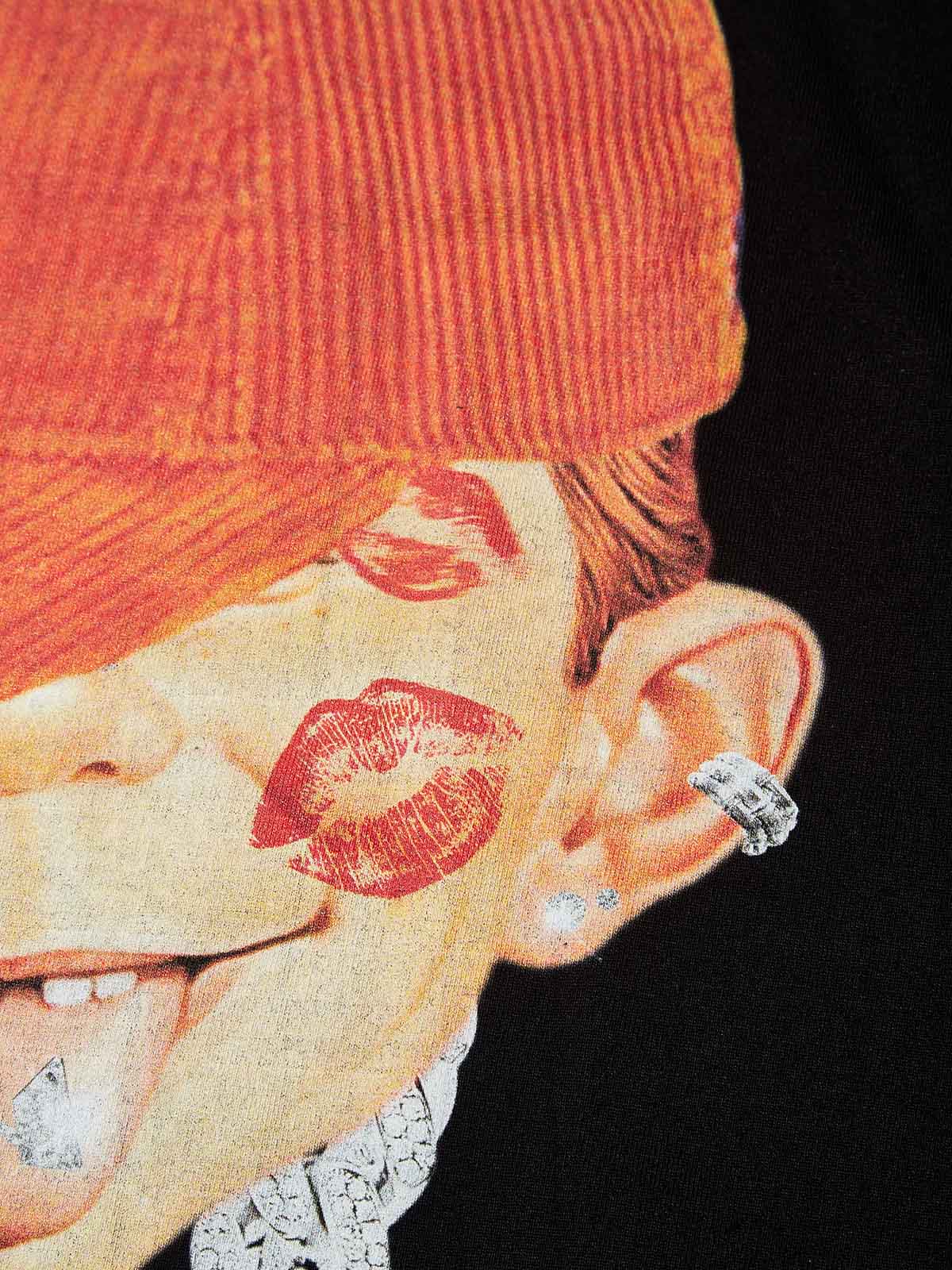 Bad Boy Peaked Cap & Diamond Necklace Print T-Shirt