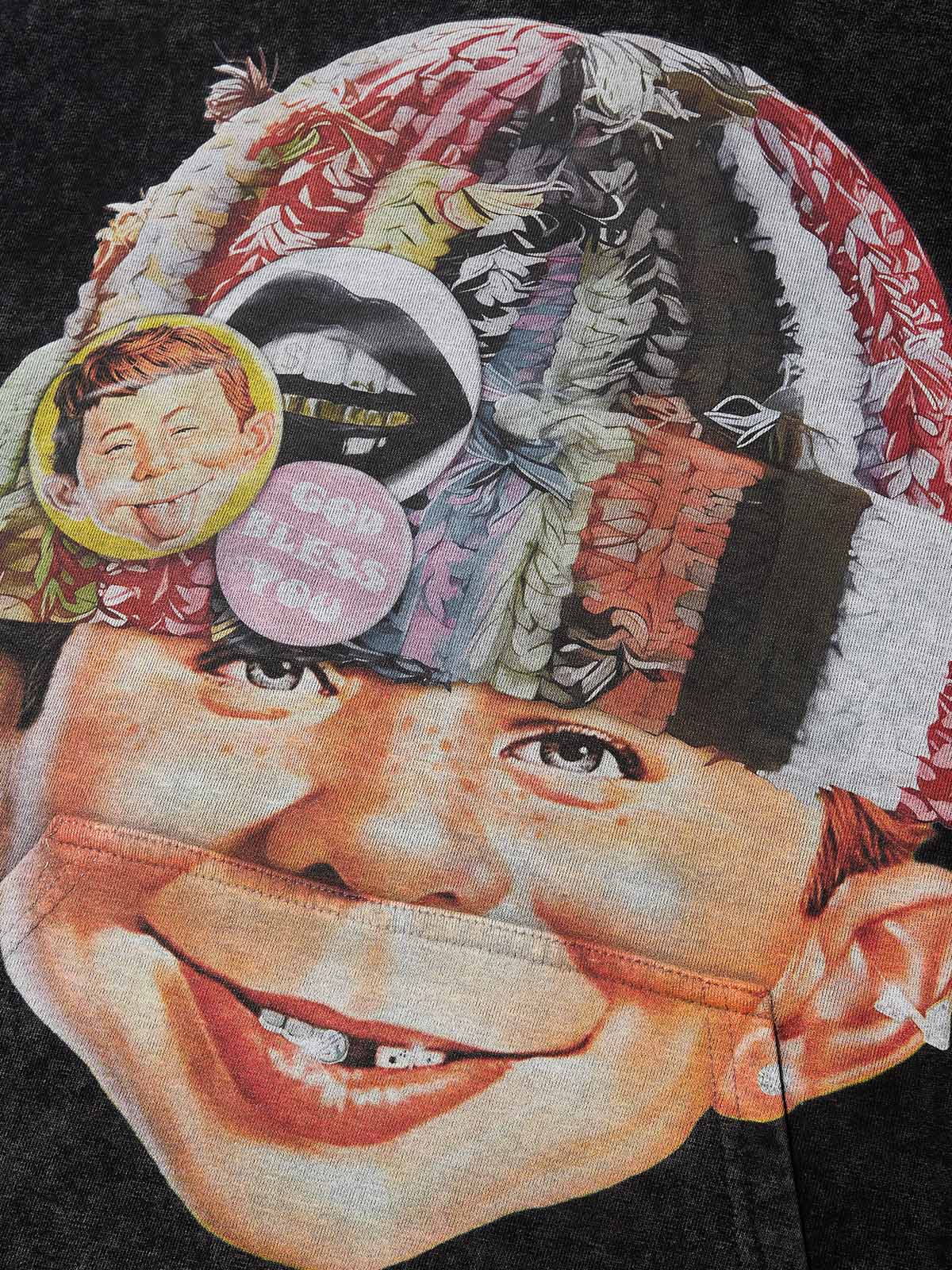 Bad Boy with Knit Cap Print Hoodie