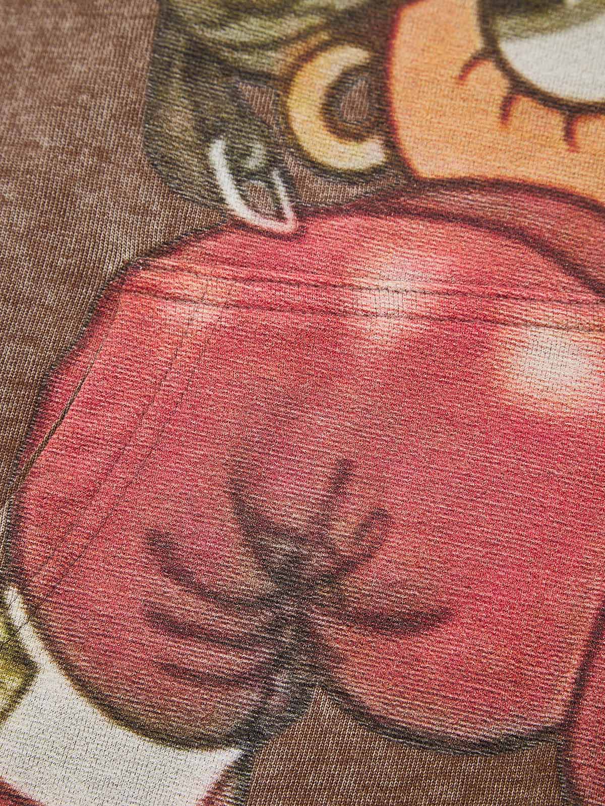 Cartoon girl Boxing Print Hoodie