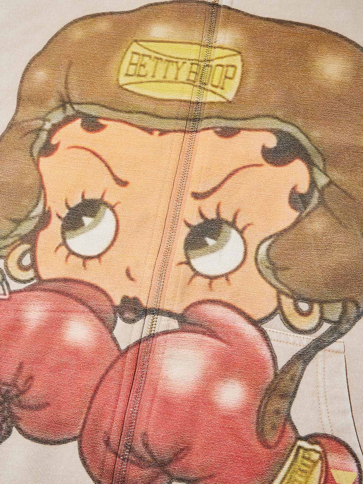 Cartoon girl Boxing Print Hoodie