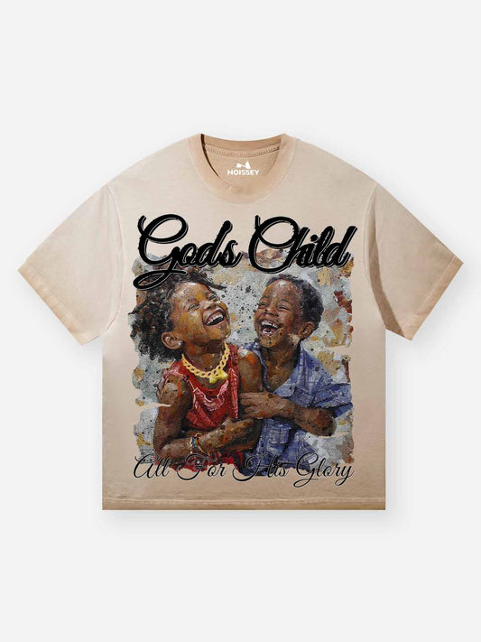GOD'S CHILD Brown Gradient Print T-shirt