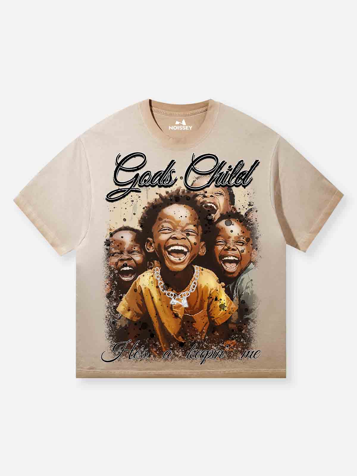 GOD'S CHILD Gradient Wash Print T-shirt