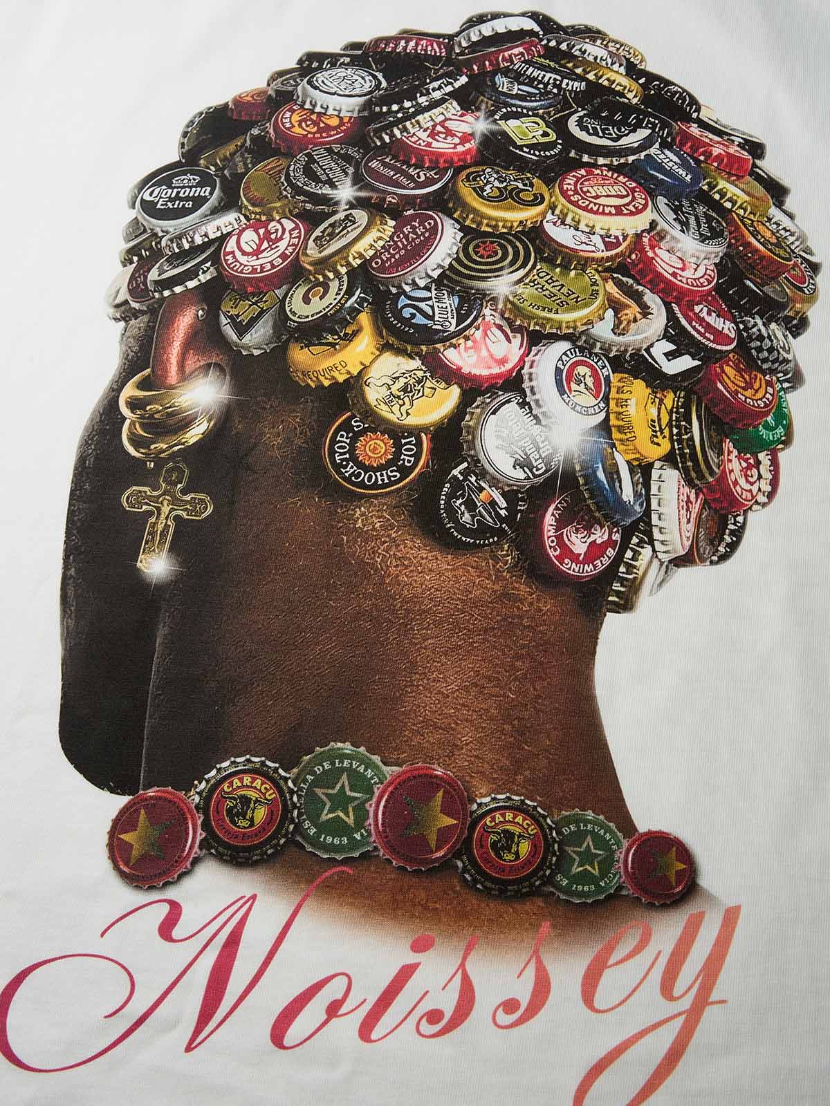 Boxy Oversized T-shirt Wild Bottle Top Head Print