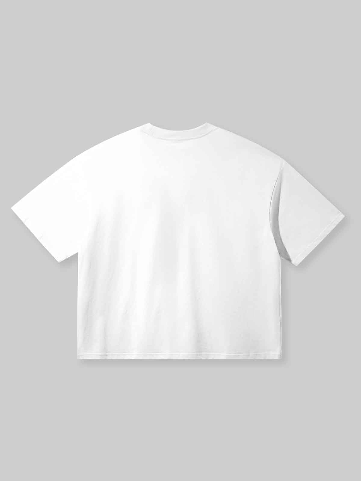 Boxy oversized T-shirt Green Gem Lip Print T-shirt