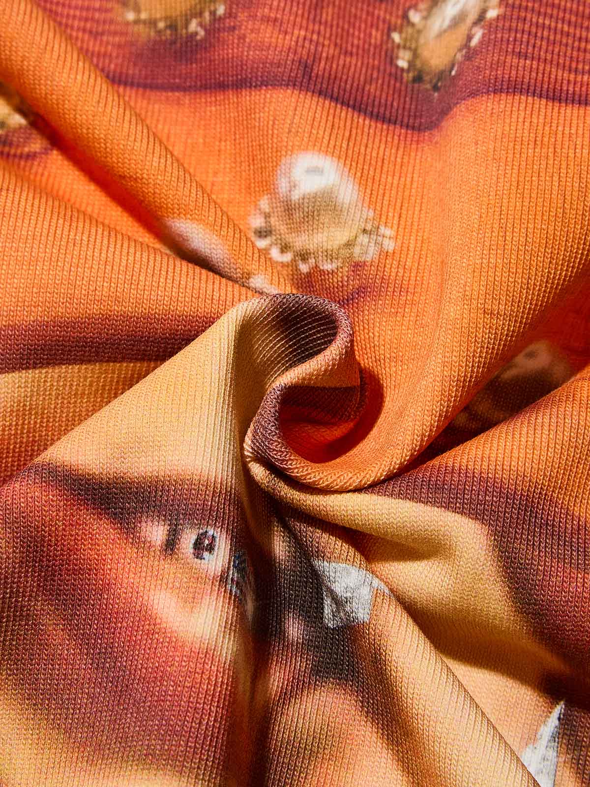 Boxy Oversized T-shirt Bad Boy with Orange Pearl Hat Print