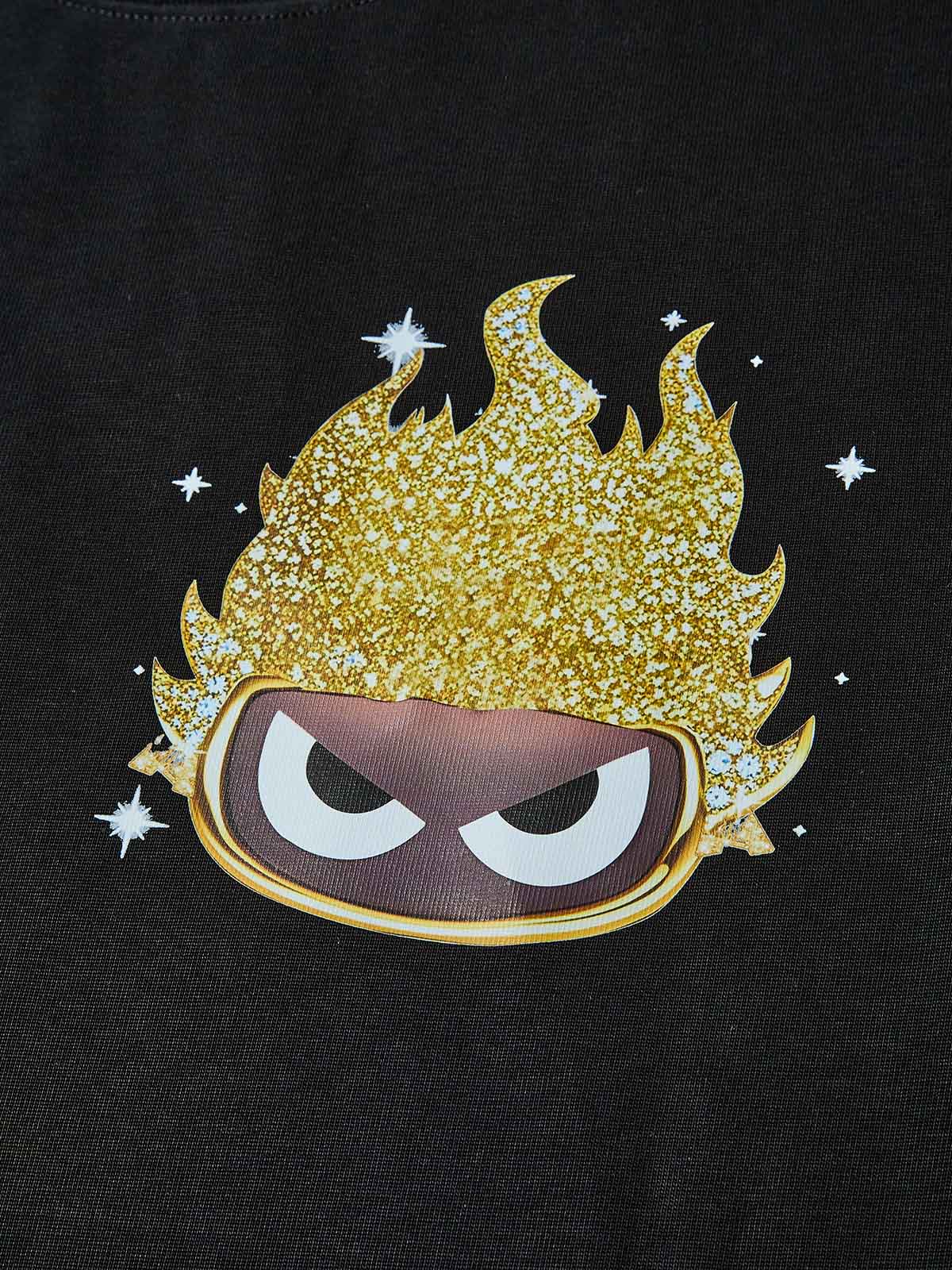 Noissey - Little Fire Man Golden IP Print 350g  High quality T-shirt