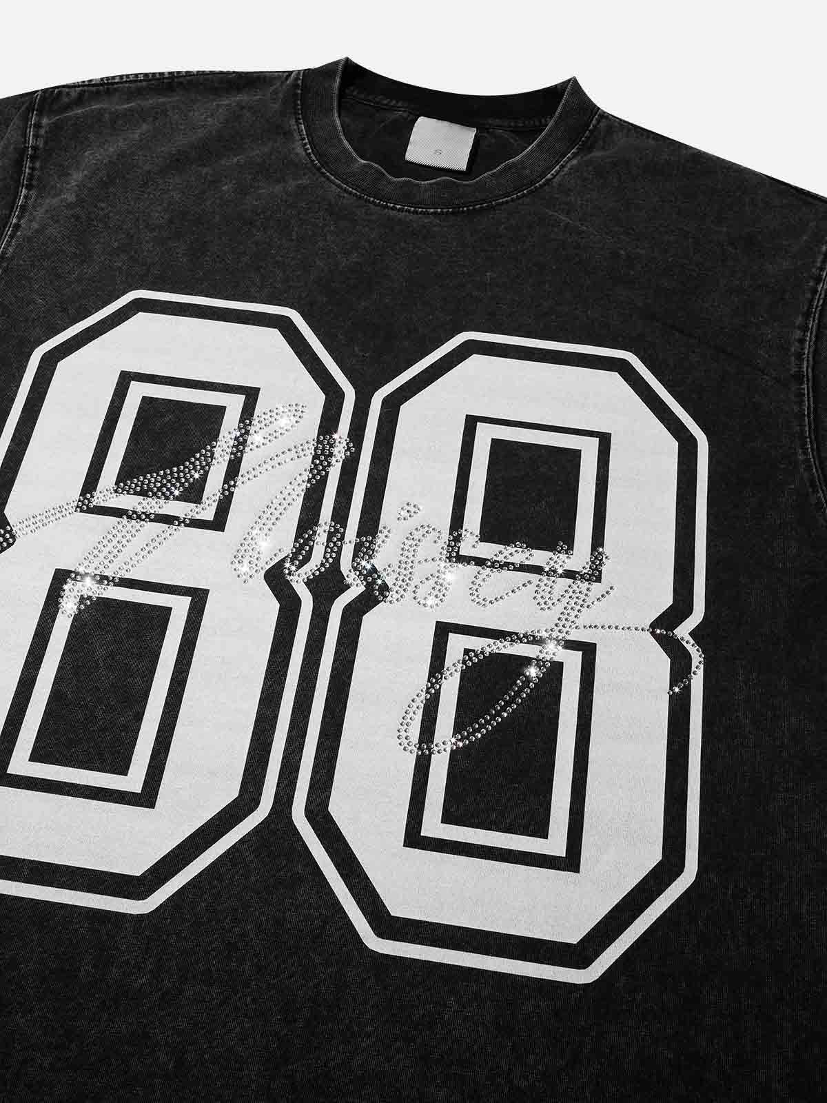 88 Noissey Diamond Wash Print T-shirt