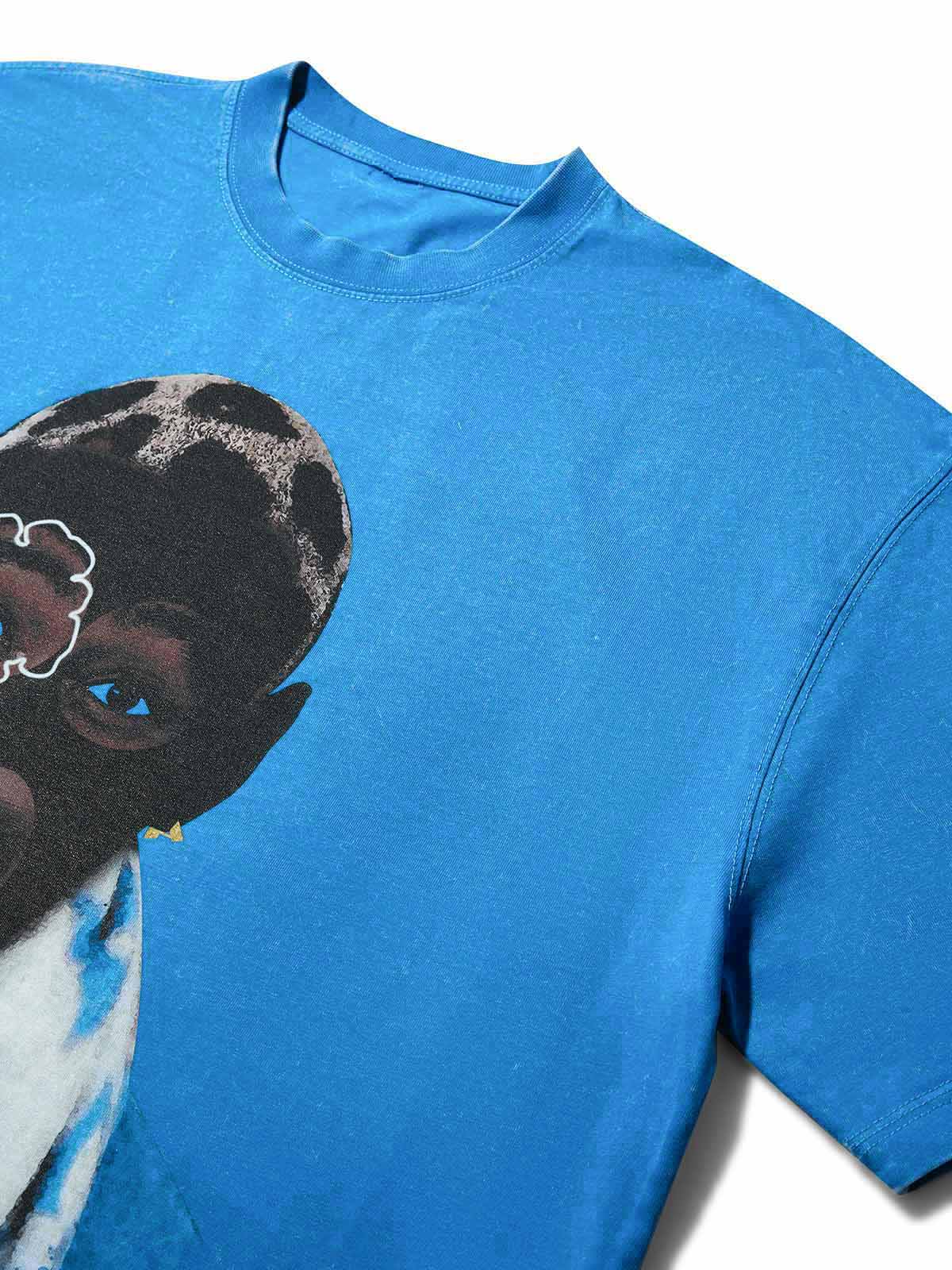 Golden Grills Artist Series Blue Washed Print T-shirt