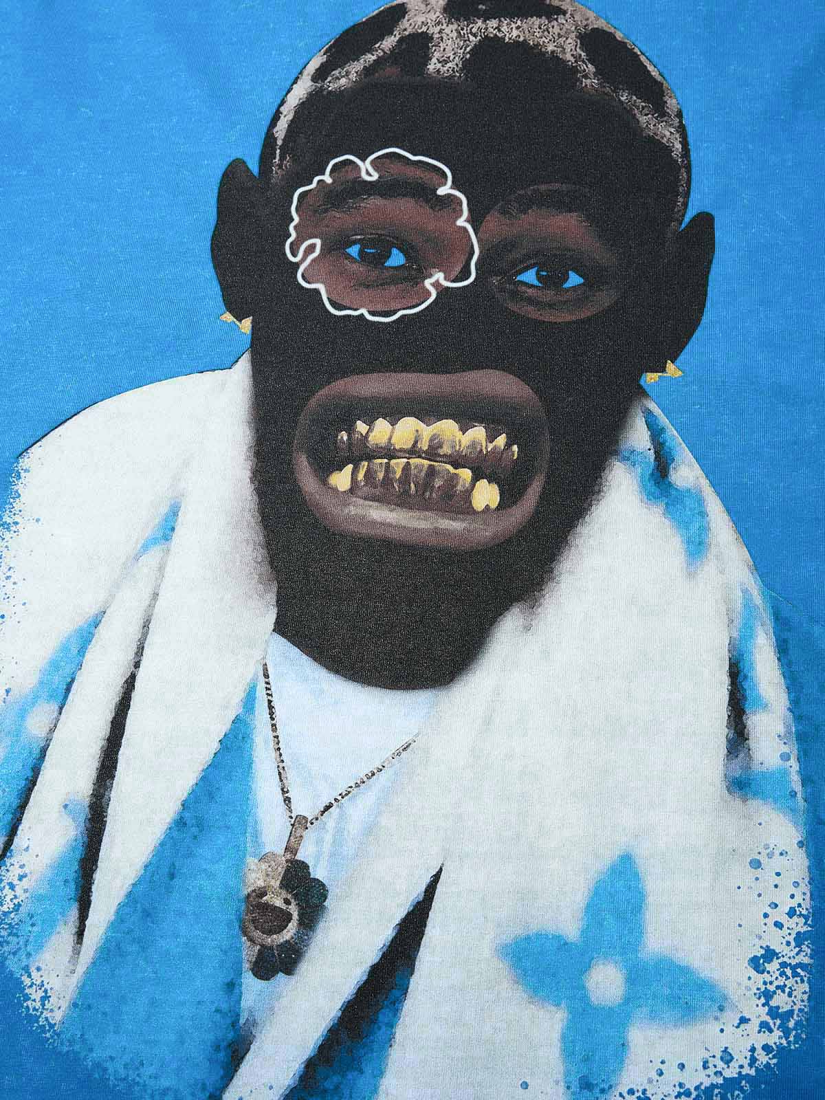 Golden Grills Artist Series Blue Washed Print T-shirt