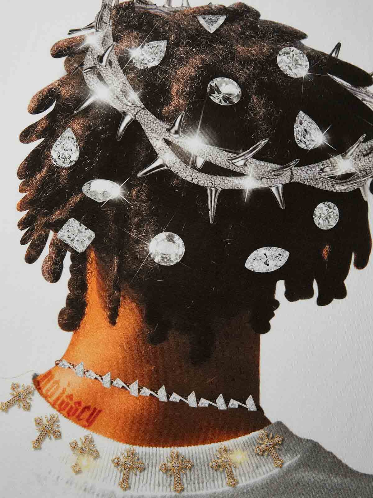 High quality Jesus's Thorn Crown Character Print heavyweight T-shirt