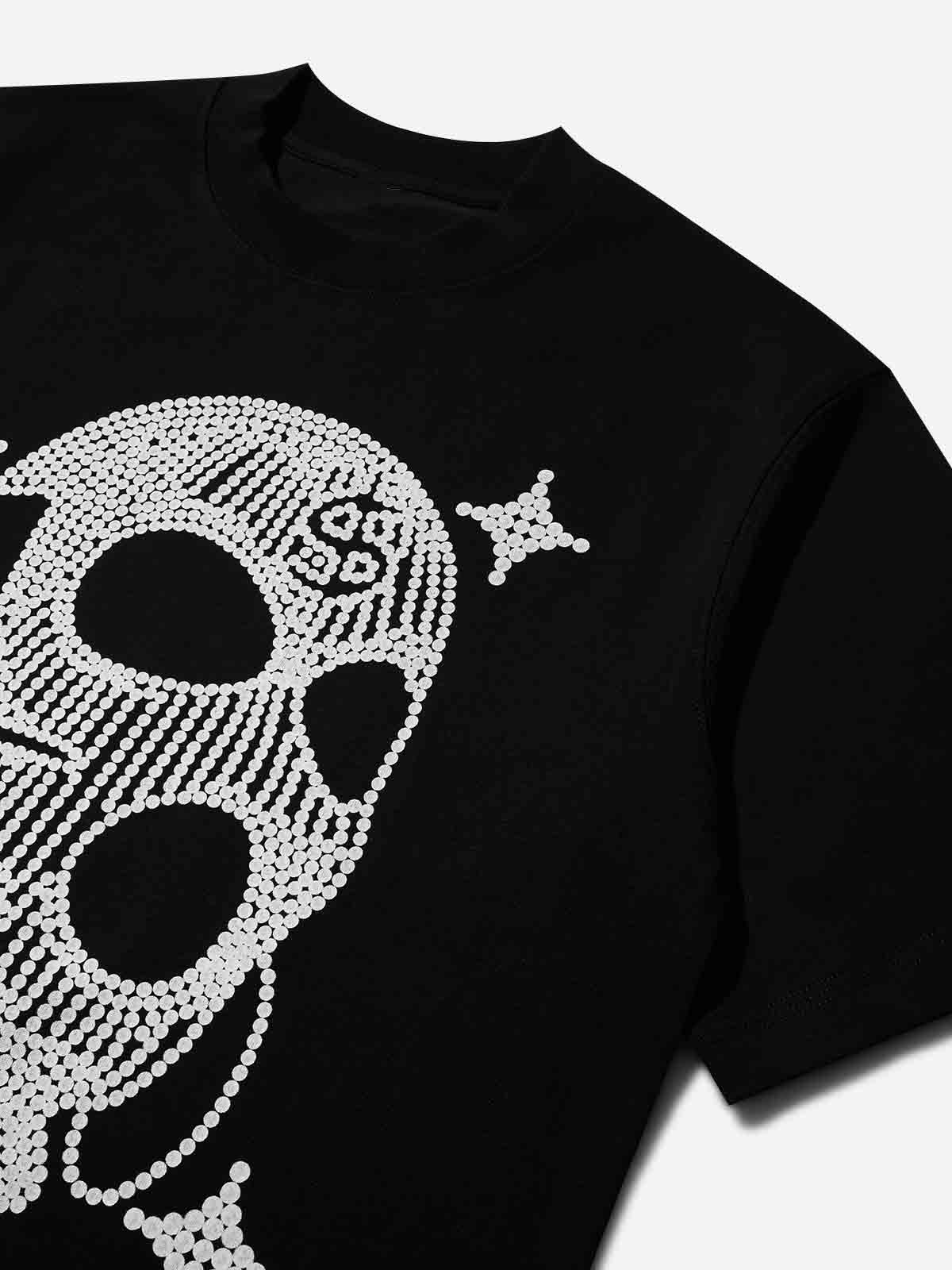 High Quality Pearl Balaclava Black & White Print 350g T-shirt