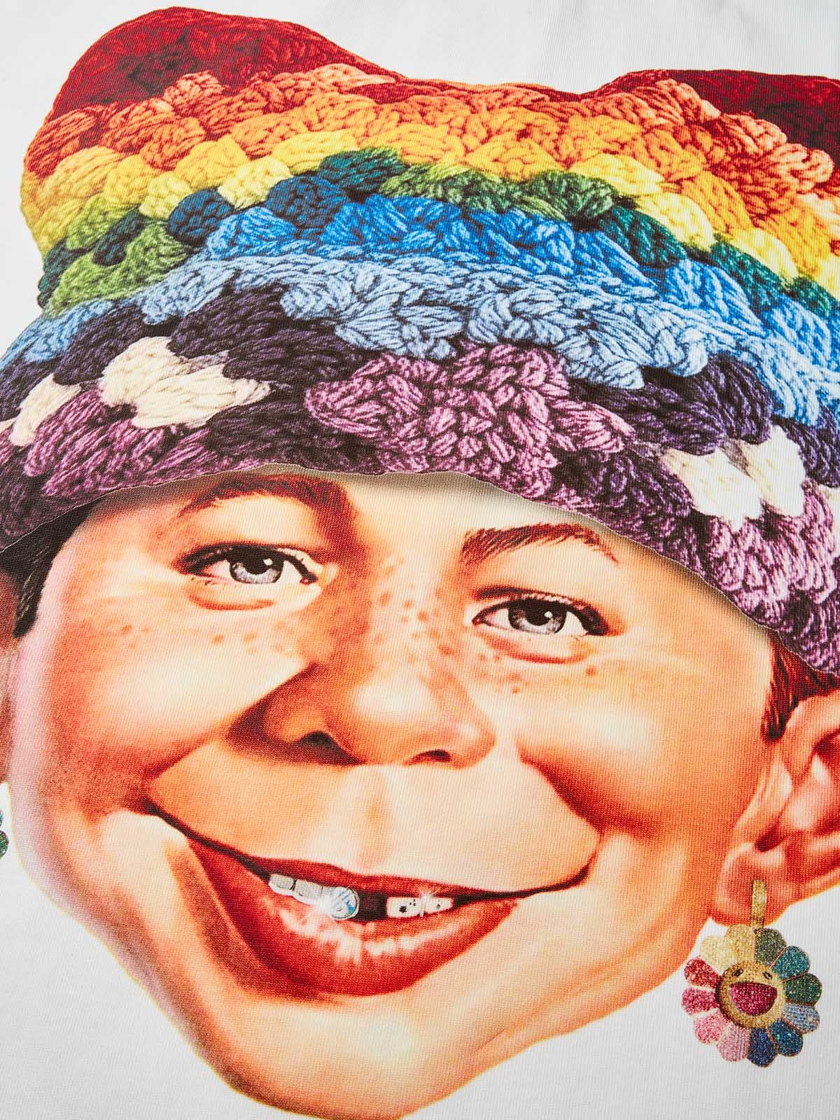 High Quality "Bad Boy" & Rainbow Crochet Hat Print 350g T-shirt