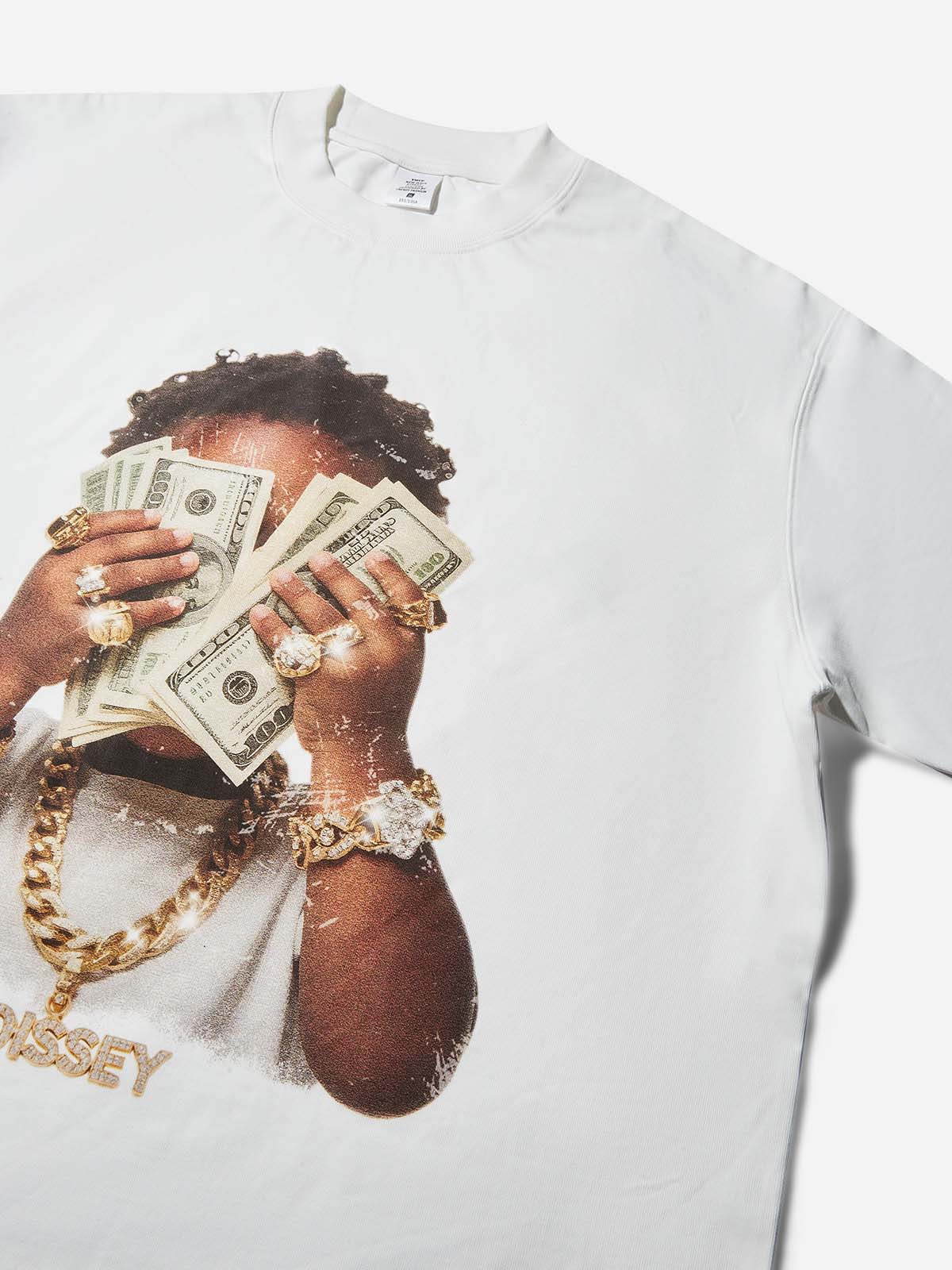 High Quality Wealthy Baby Vintage Print heavyweight T-shirt