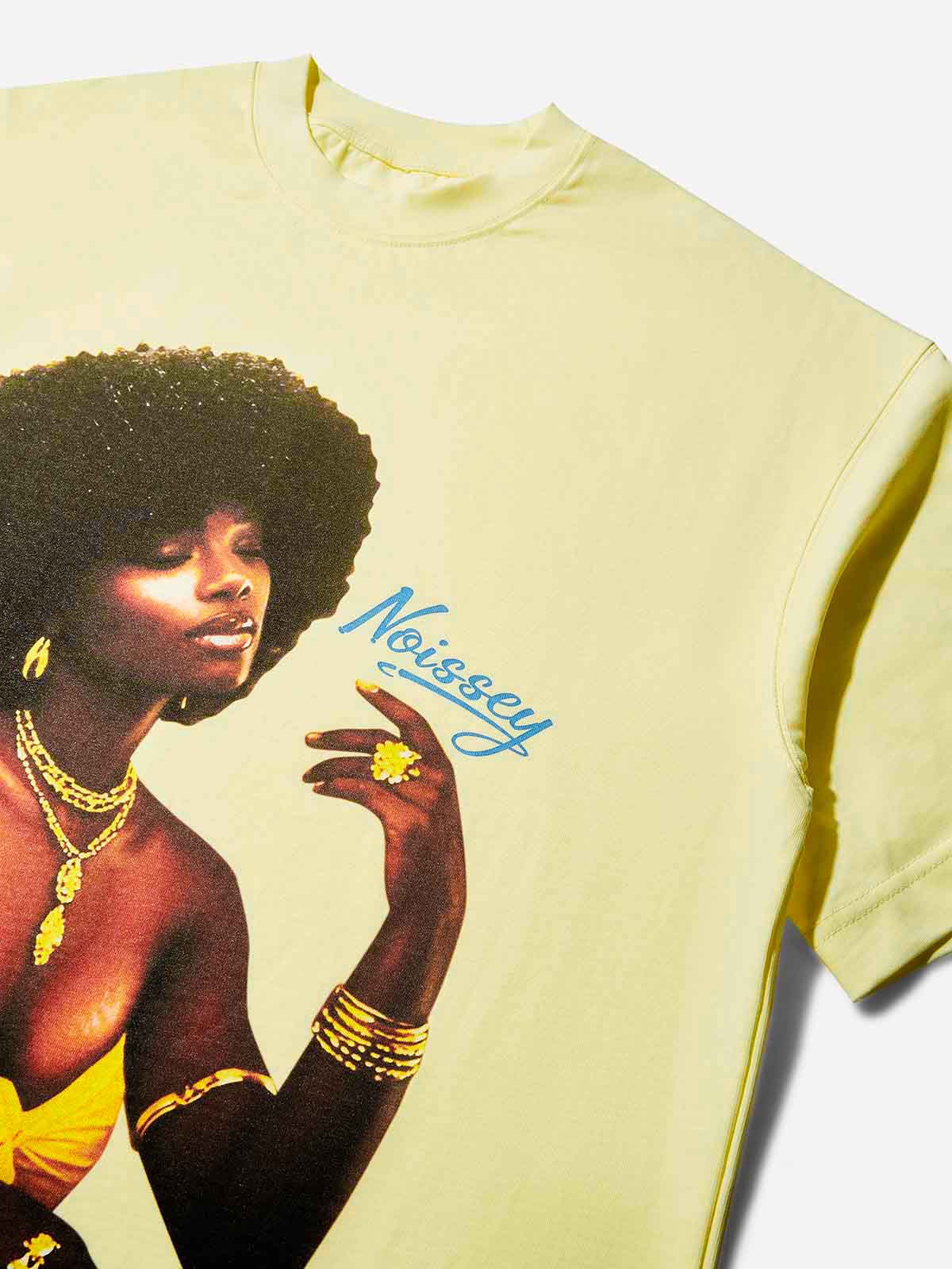 Charm Queen Art Painting Style Lemon Yellow Print T-shirt