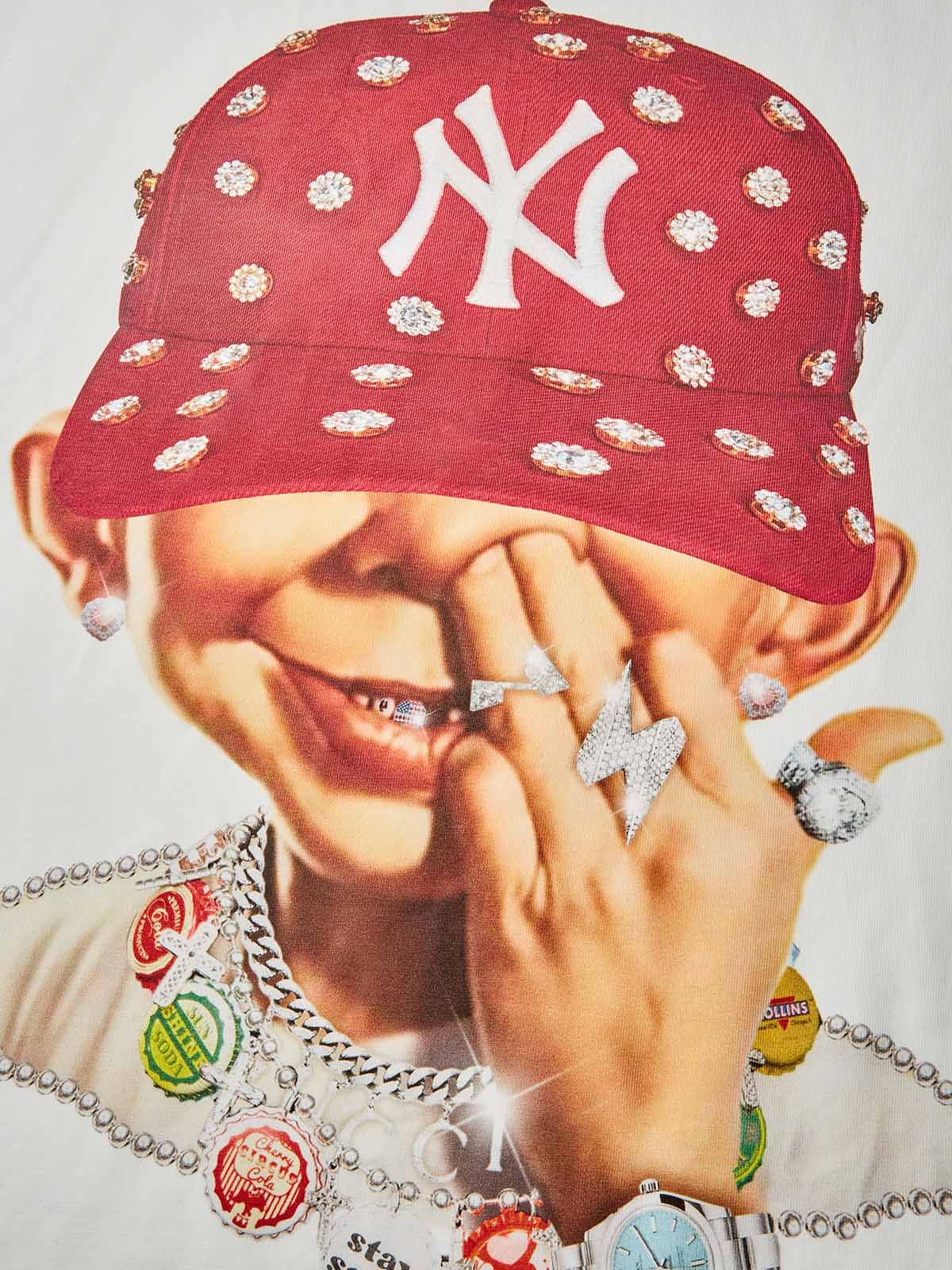 Bad Boy Red Diamond Snapback Print T-Shirt