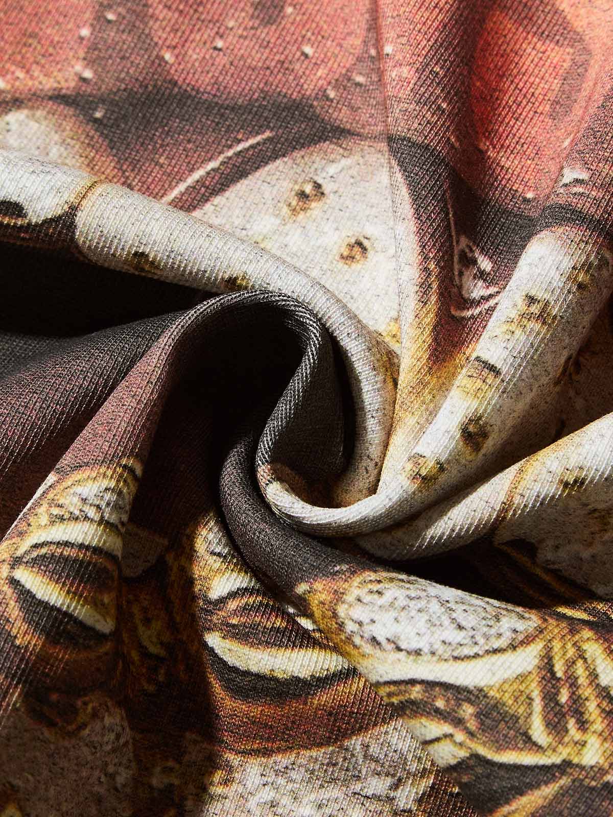 Boxy oversized T-shirt Golden Diamond Jewelry Grills Print T-Shirt