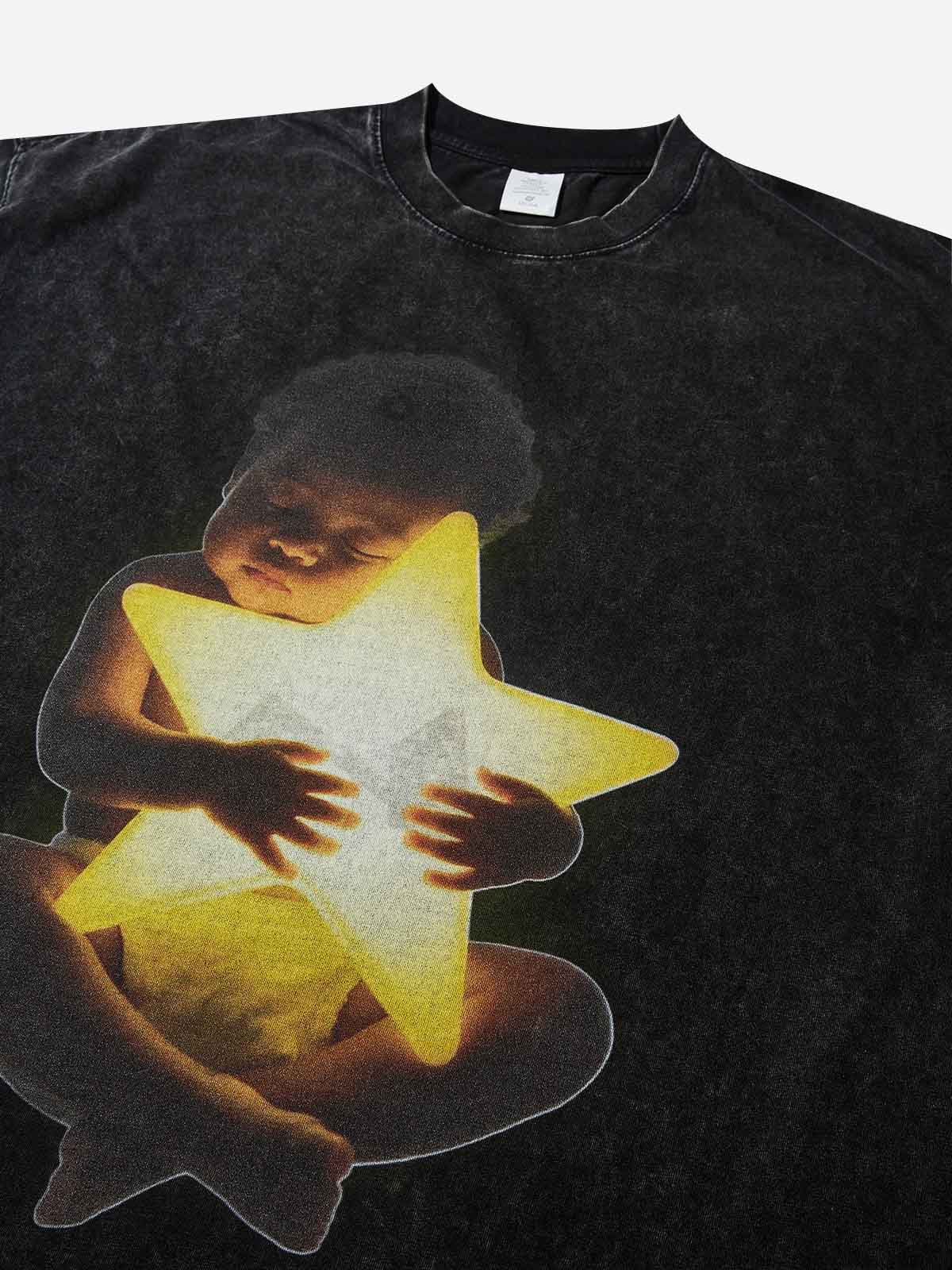 Embrace the stars in the universe print T-shirt
