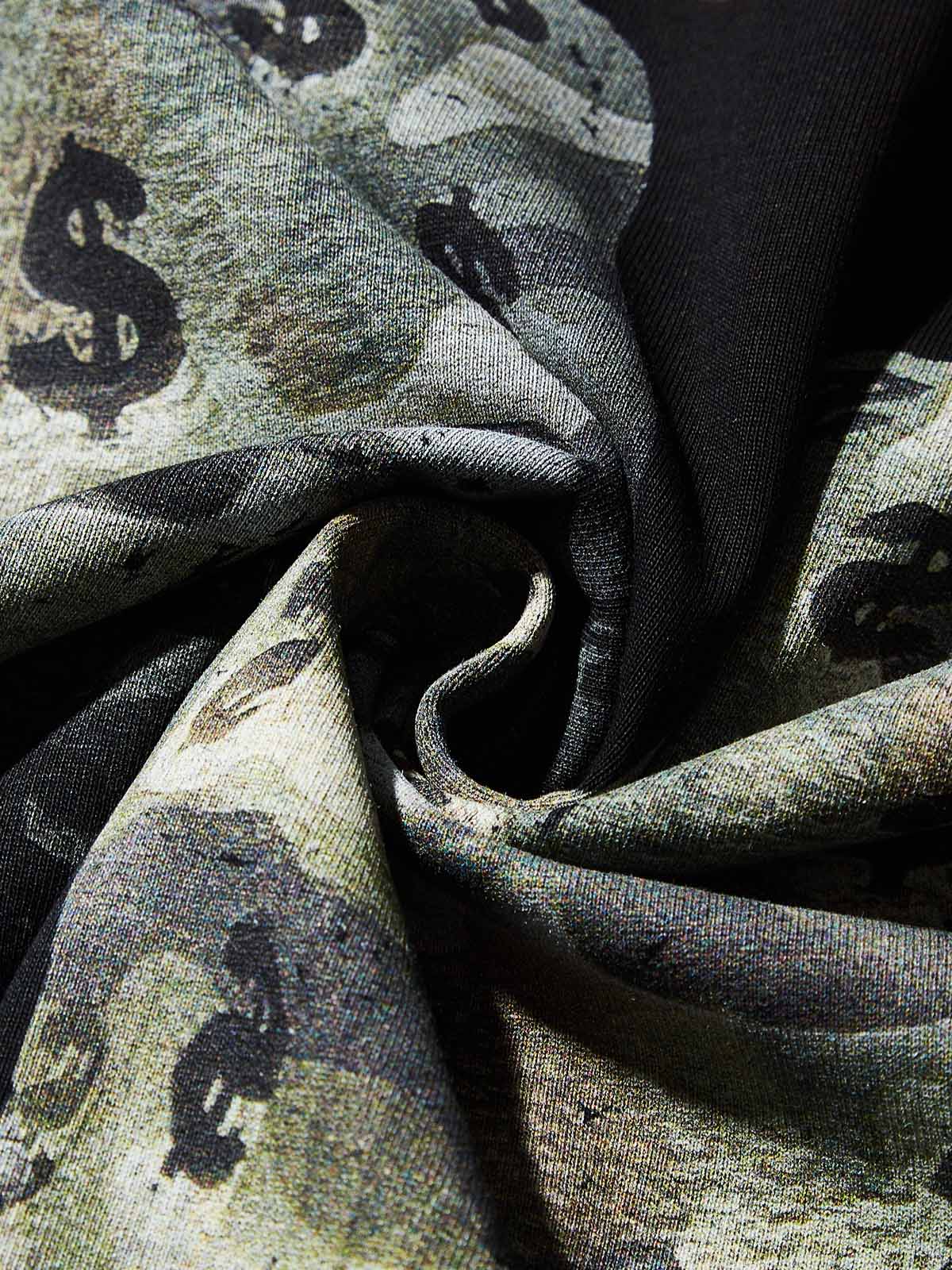 Camo Double Head Mask Print T-shirt