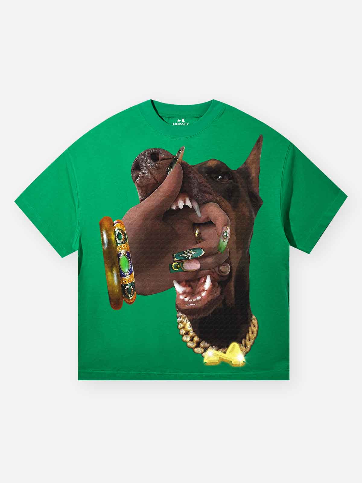 Doberman & Nail Art Personality Print T-shirt