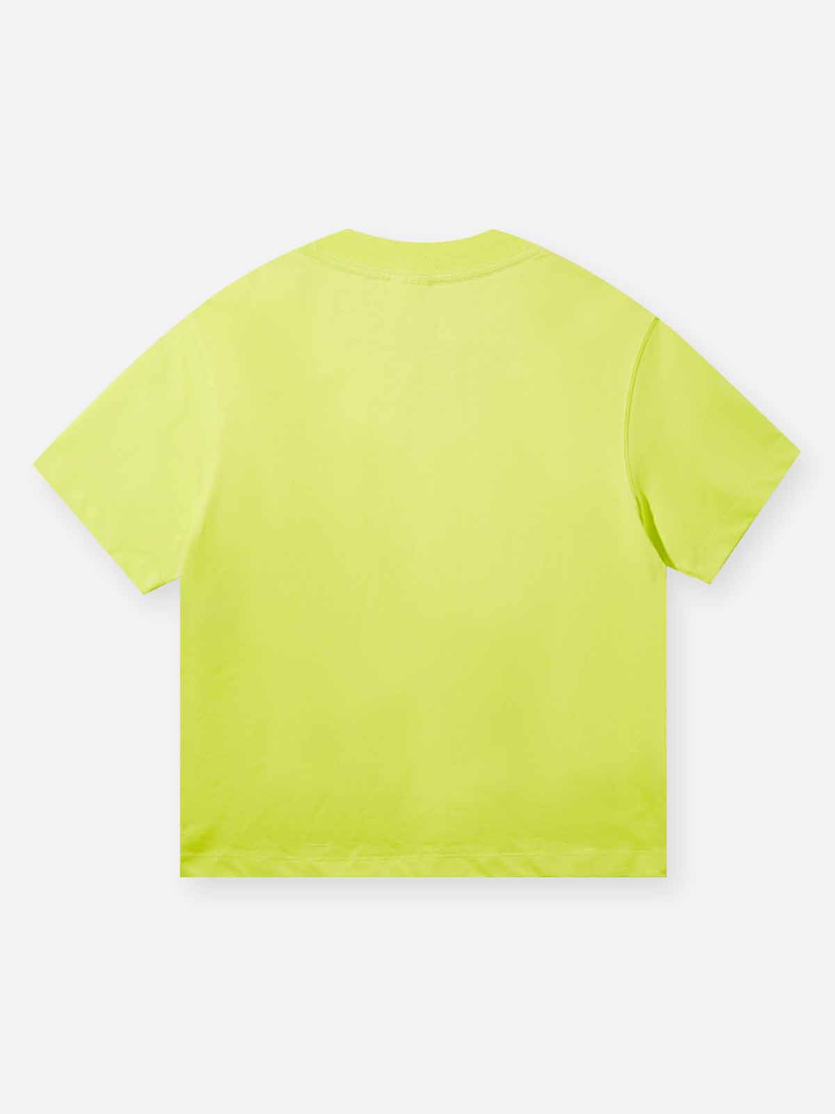 Fluorescent Green Cat Ear Hat Print T-Shirt