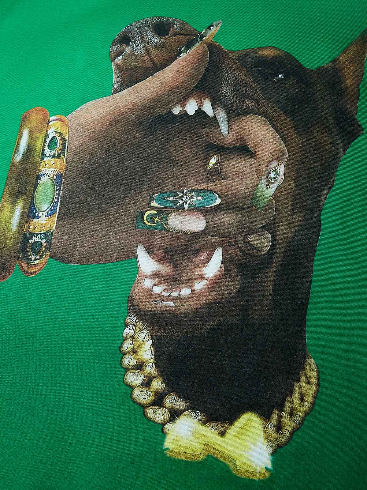 Doberman & Nail Art Personality Print T-shirt