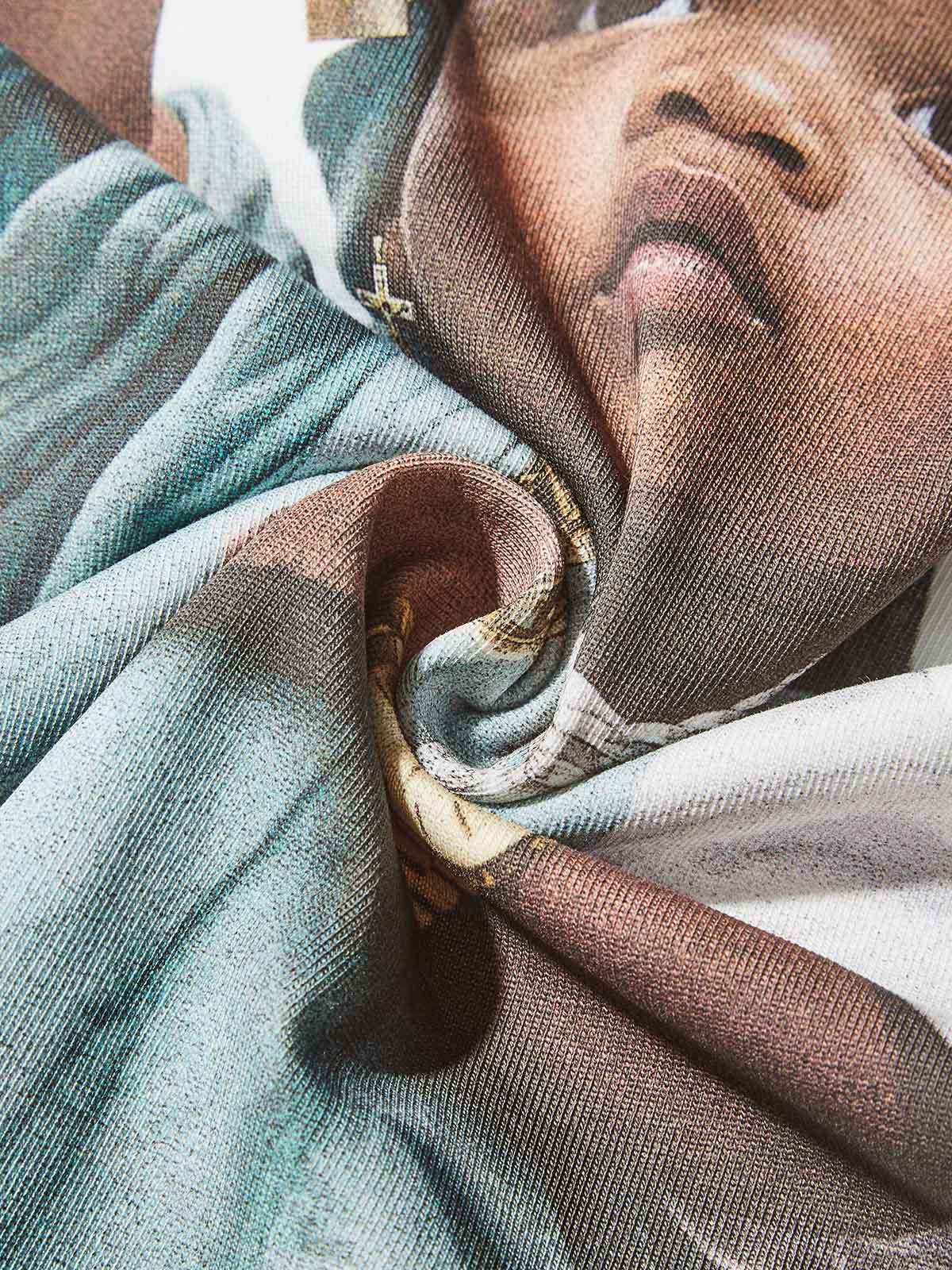 Statue of Liberty Kid Street Art Print T-Shirt