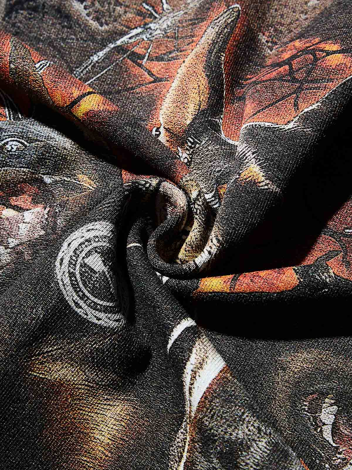 Boxy Oversized T-shirt "Three-Headed Doberman Breaking Through Barbed Wire"