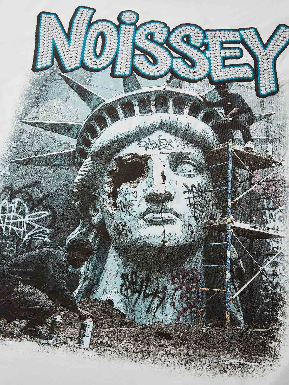 Boxy Oversized T-shirt with Graffiti Art Print