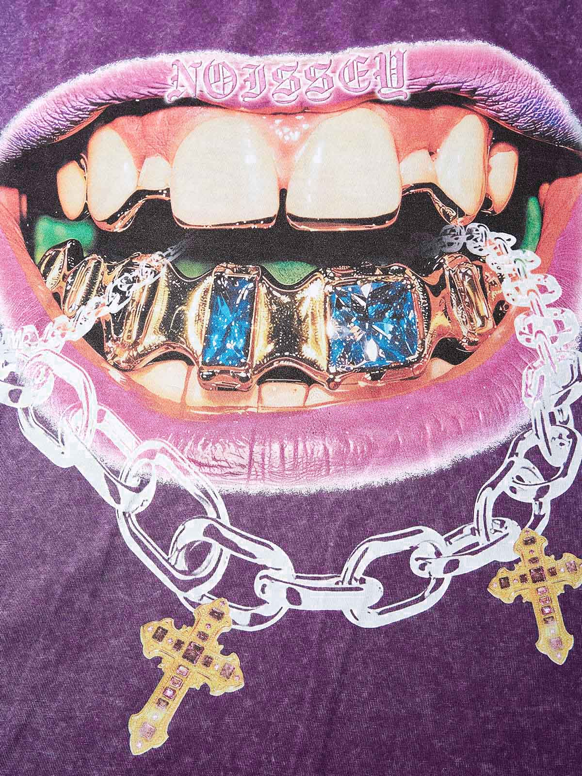 Artistic Grills Purple Washed Print T-shirt