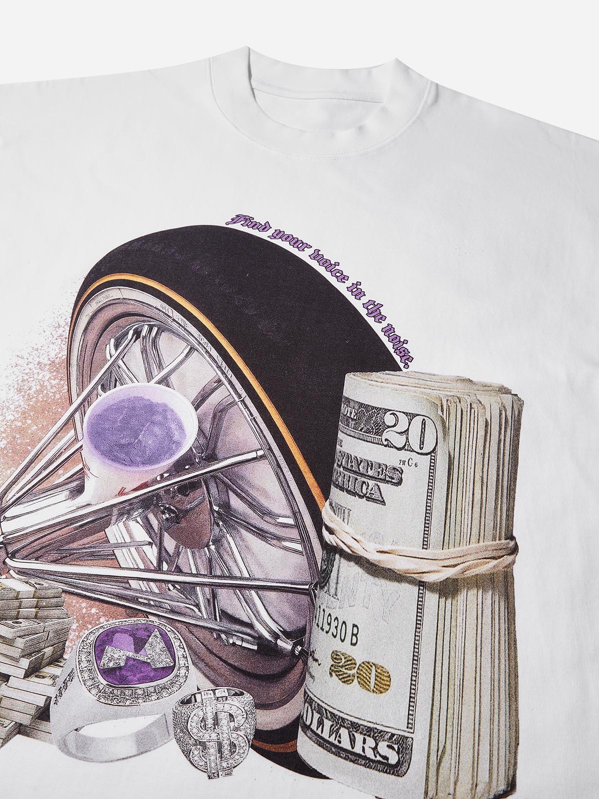 Swangas Art Collage Print T-shirt