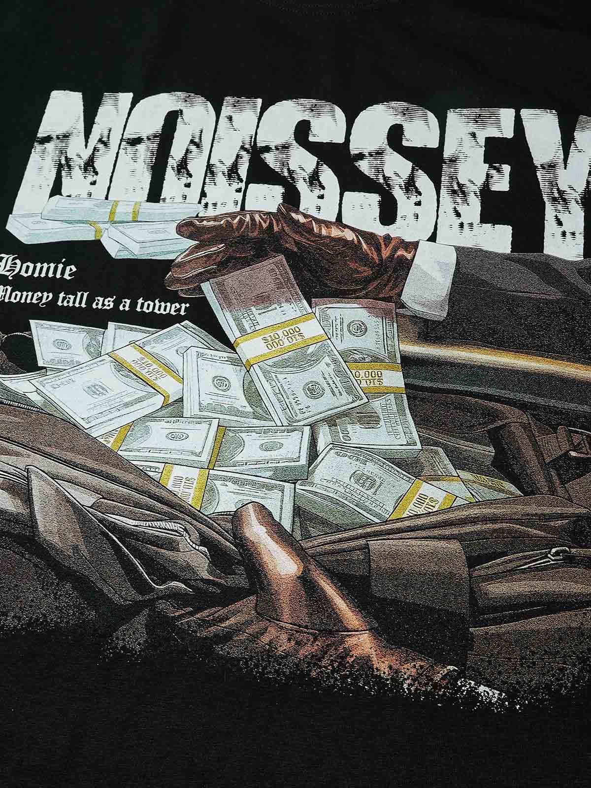 Boxy Oversized T-shirt - "Homie, Money Tall as a Tower" Print