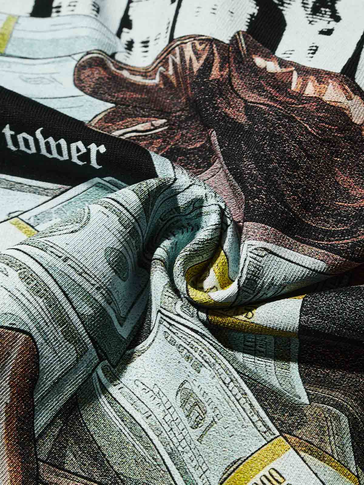 Boxy Oversized T-shirt - "Homie, Money Tall as a Tower" Print