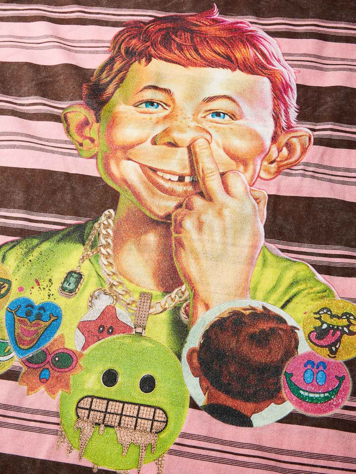 Bad Boy Hip-Hop Style Striped Print T-Shirt