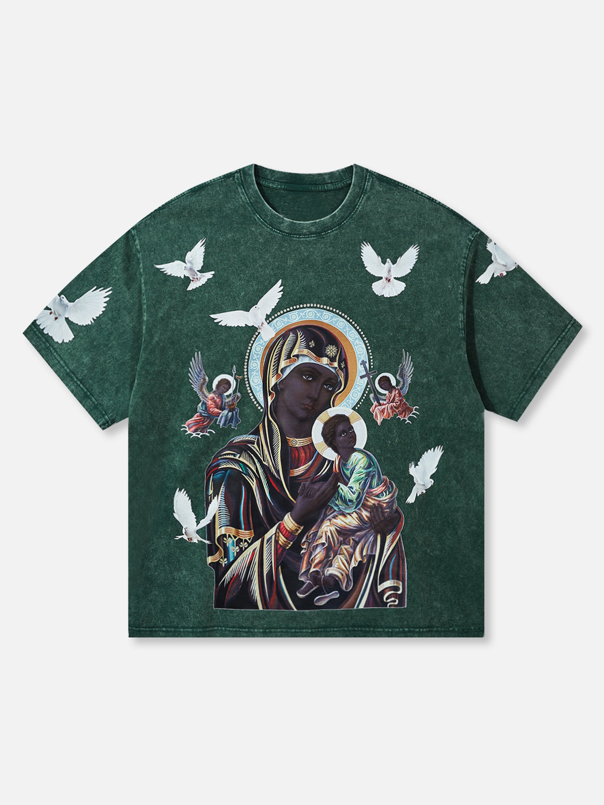 OBSTACLES & DANGERS© Black Madonna and Child Color Four-color T-shirt