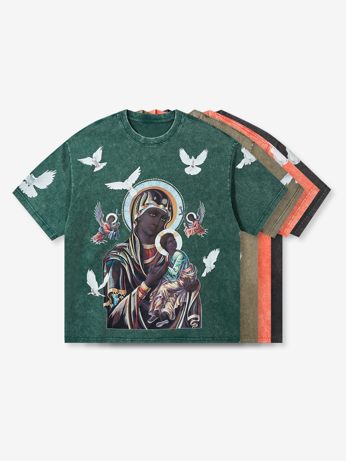 OBSTACLES & DANGERS© Black Madonna and Child Color Four-color T-shirt