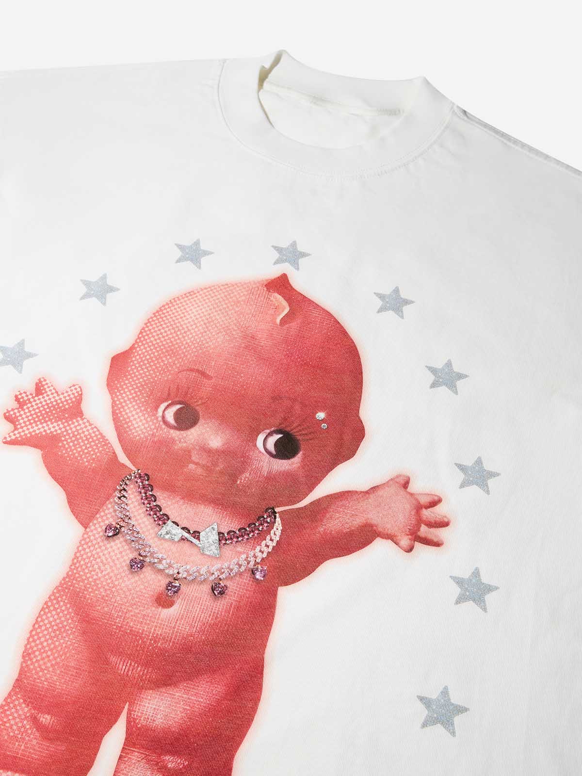 Cartoon Baby Double-Sided Print T-shirt